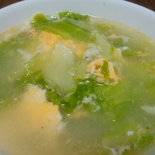 炒めキャベツの中華スープ